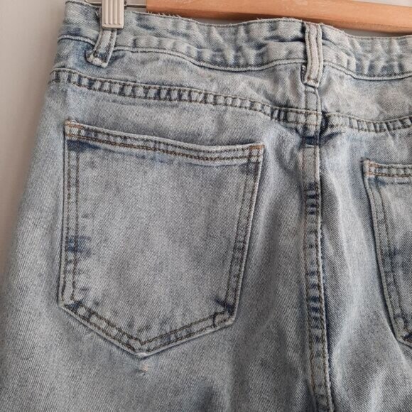 Vintage Hi-Rise Broken-In Mom Jean Faded Distressed Blue Sz 8 / M - Picture 13 of 14